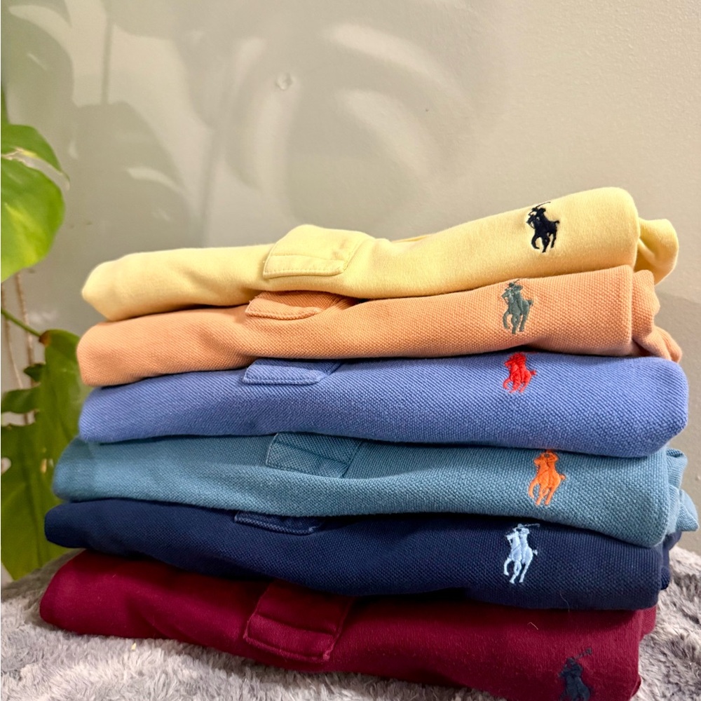 BUNDLE! 6 POLO Ralph Lauren Vintage polo collared shirts. 90s Y2K